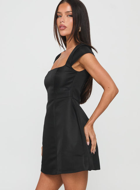 black marcia mini dress princess polly Mariza Mini Dress | Black | Womens