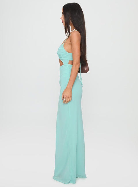 No Control Keyhole Maxi Dress | Aqua | Womens | Princess Polly No Control Keyhole Maxi Dress | Aqua | Womens | Princess Polly