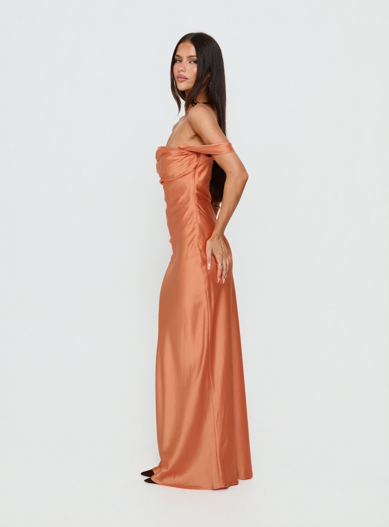 Azura Off The Shoulder Maxi Dress | Orange | Womens