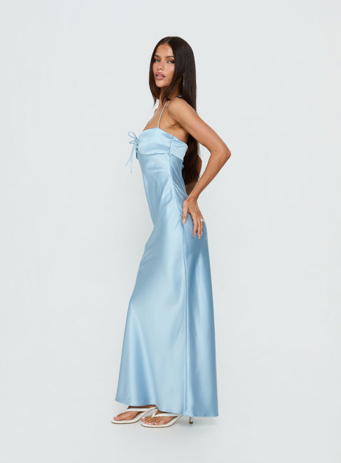 Fireproof Halter Maxi Dress | Baby Blue | Womens | Princess Polly Fireproof Halter Maxi Dress | Baby Blue | Womens | Princess Polly