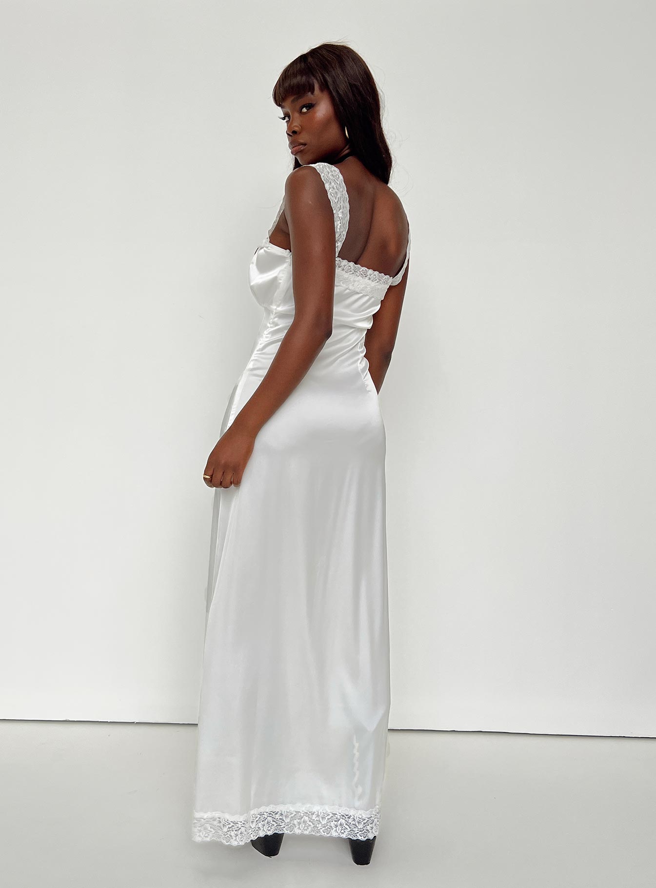 product Princess Polly High Neck  Ballerina Vintage Maxi Dress Porcelain