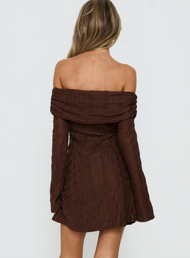 chocolate brown satin maxi dress Sheree One Shoulder Sash Maxi Dress main image 1