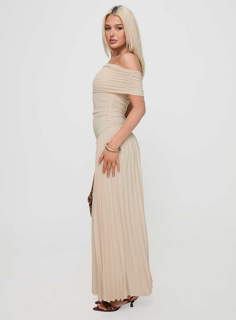 Field Of Dreams Maxi Dress Oatmeal | Princess Polly Field Of Dreams Maxi Dress Oatmeal | Princess Polly