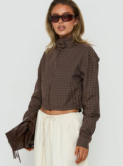 Aura Jacket Chocolate Plaid