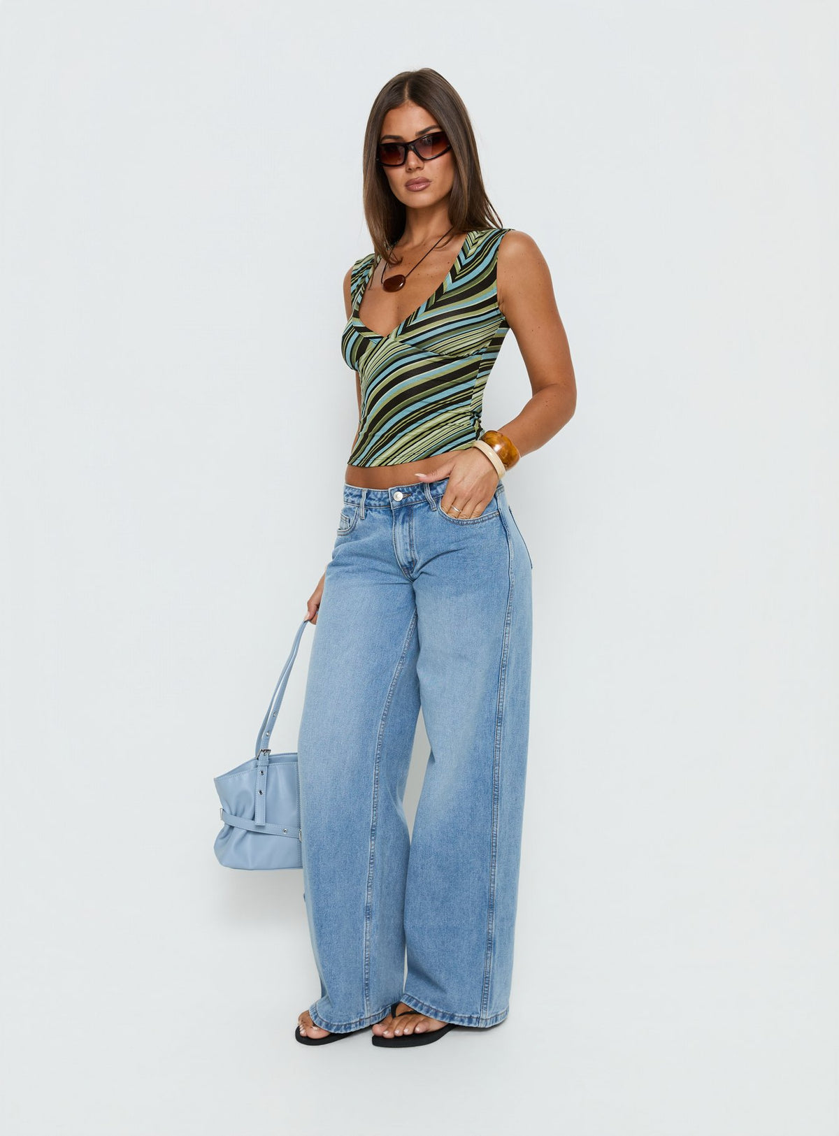 Ramos Low Rise Denim Jeans Bright Blue Wash Petite