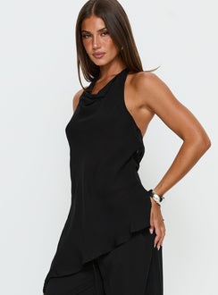 Emorisa Halter Longline Top Black