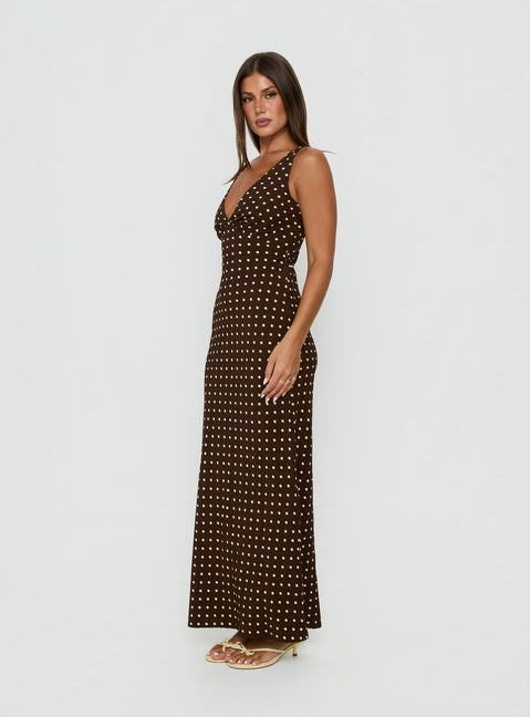princess polly brown maxi dress Laurette Maxi Dress Brown