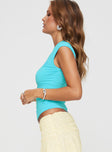 Top Tank style, crew neckline  Good stretch, unlined