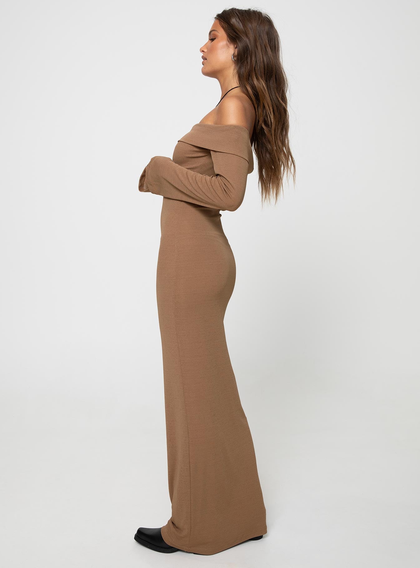 product Princess Polly Crew Neck  Maida Maxi Dress Light Brown