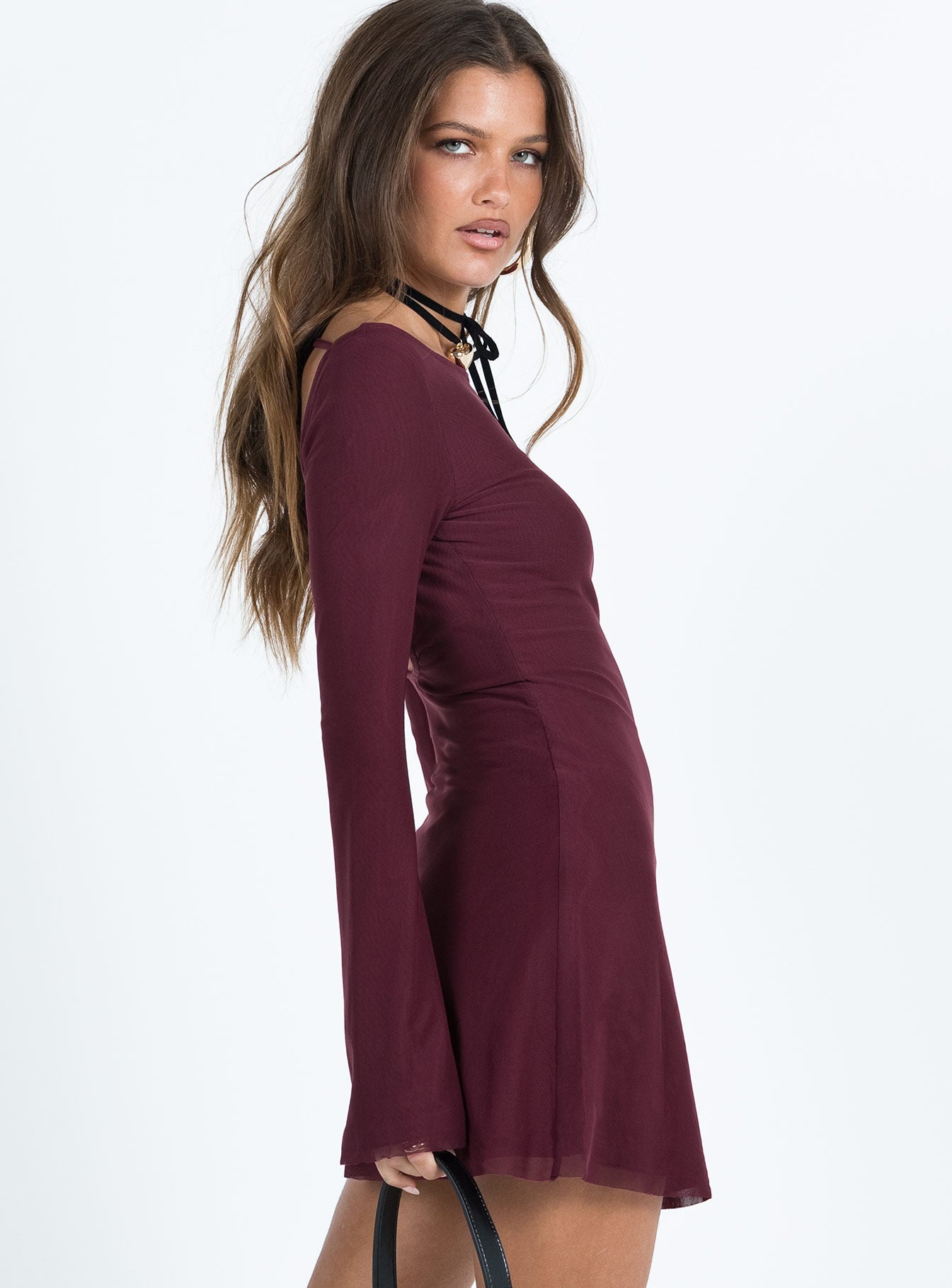 Lukea Long Sleeve Mini Dress | Mauve | Womens | Princess Polly Lukea Long Sleeve Mini Dress | Mauve | Womens | Princess Polly