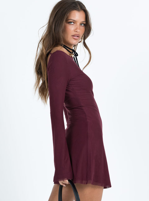 lukea long sleeve mini dress blue open lace back dress Lukea Long Sleeve Mini Dress | Blue