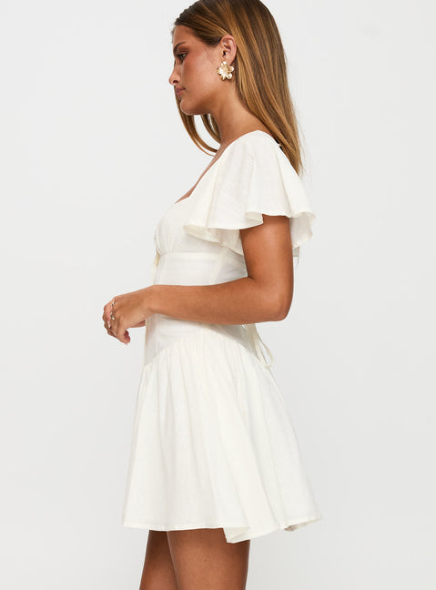 forever princess ruffle mini dress Forever More Mini Dress White