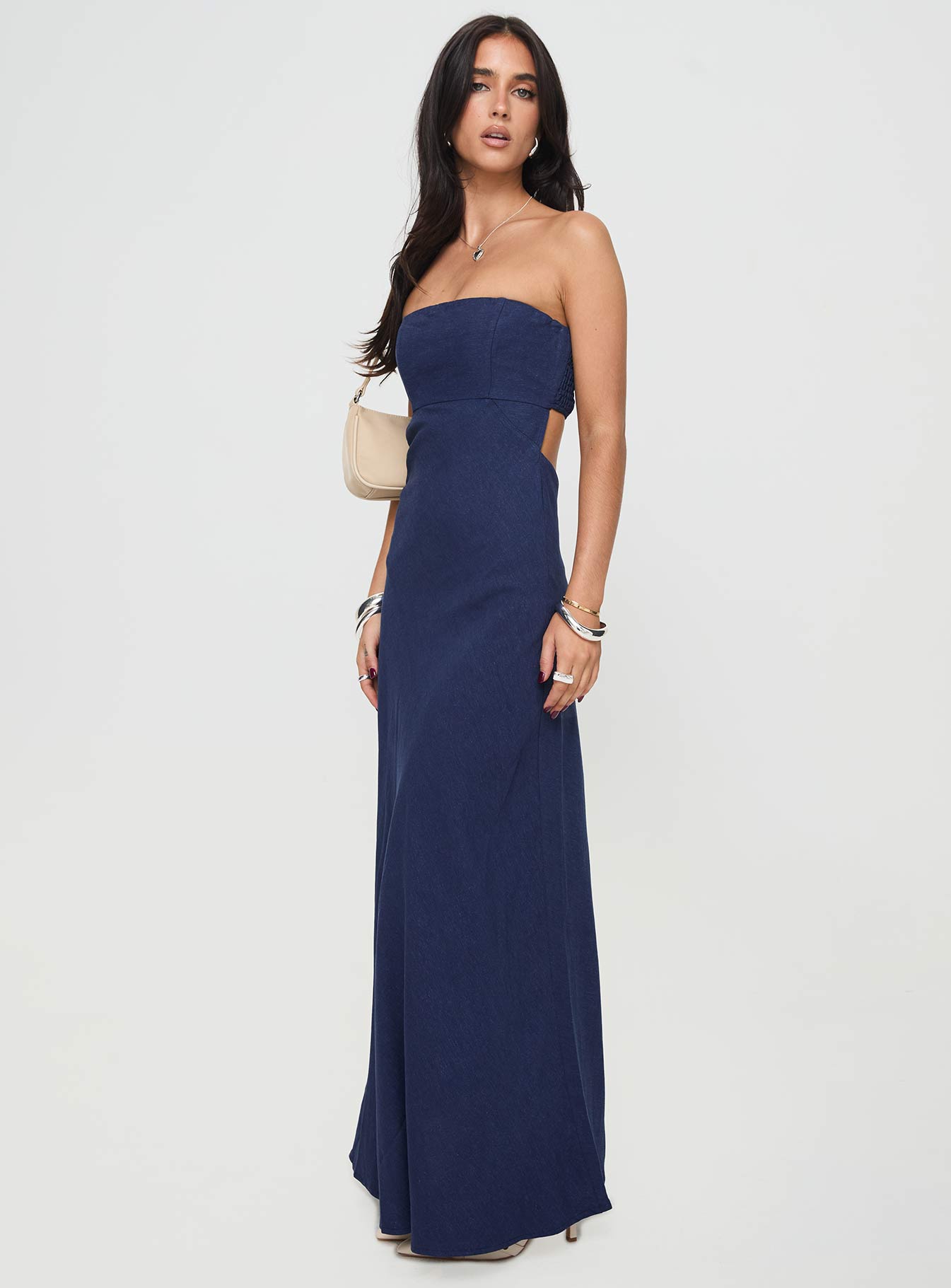 Yahir Strapless Maxi Dress | Navy | Womens | Princess Polly Yahir Strapless Maxi Dress | Navy | Womens | Princess Polly
