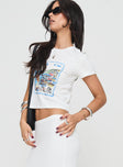 Graphic print baby tee Good stretch, unlined  Princess Polly Lower Impact 