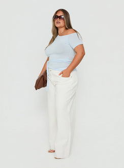Darla Low Rise Straight Leg Jean White Curve