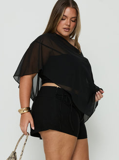 Senzo Wrap Shorts Black Curve