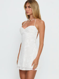 Laurana Tie Back Mini Dress White