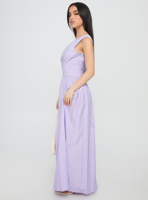 Allicia One Shoulder Maxi Dress Purple