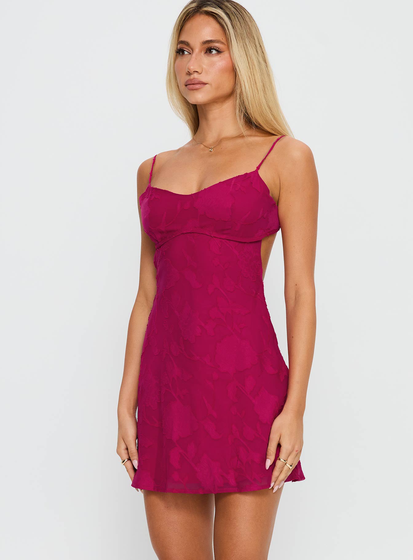 Clemence Mini Dress Hot Pink | Princess Polly Clemence Mini Dress Hot Pink | Princess Polly