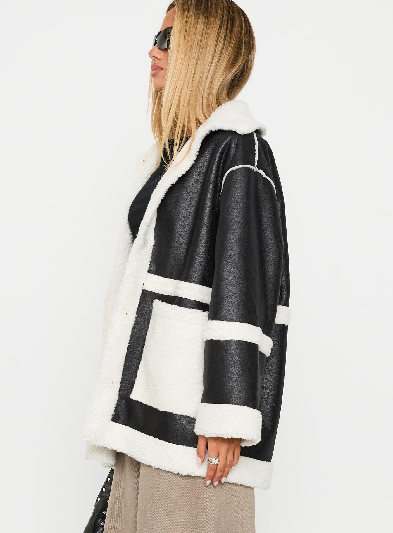 Lexie Faux Leather Jacket Black | Princess Polly