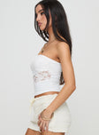 Leary Strapless Top White