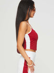 Tex Top Red / White