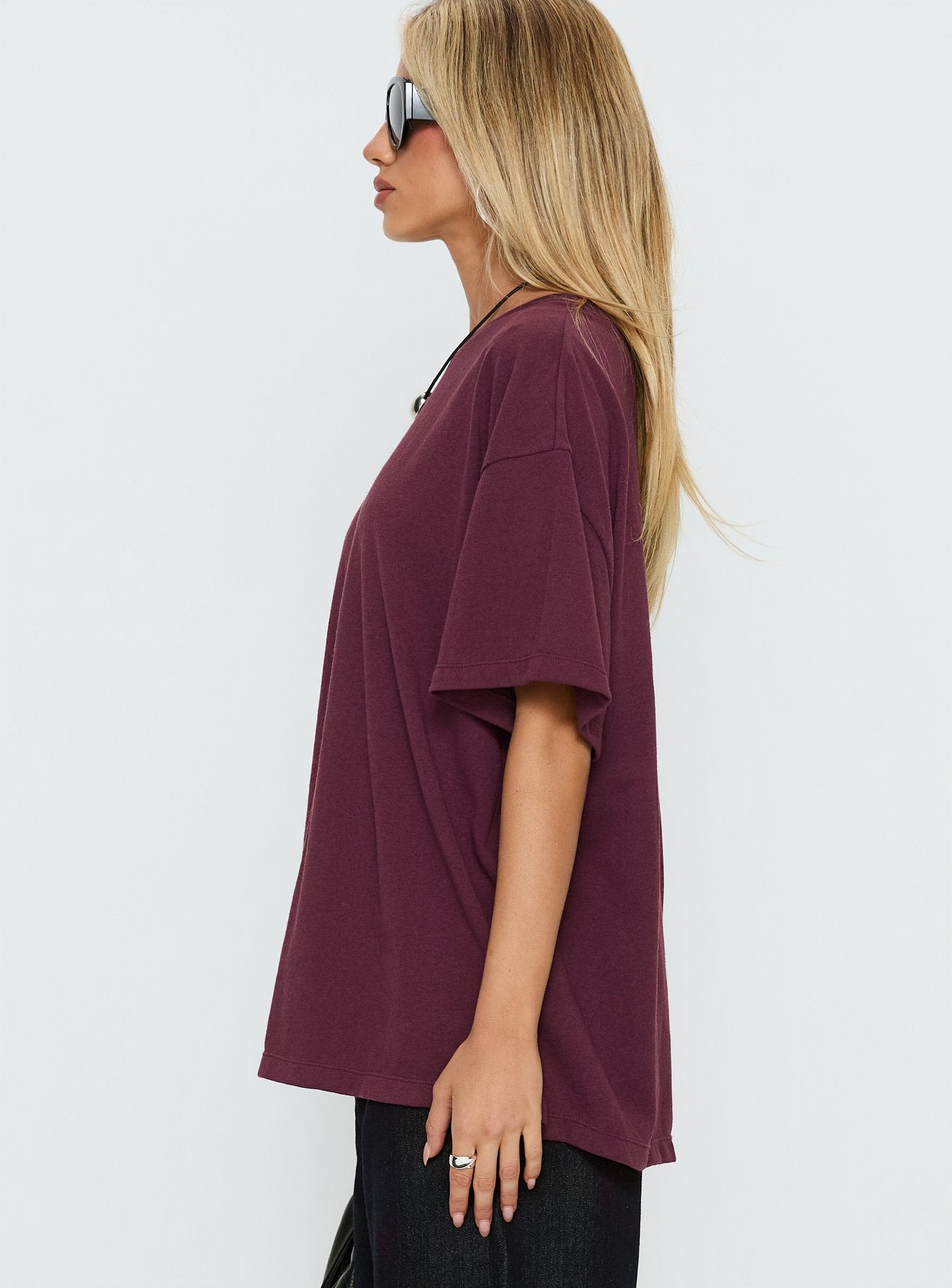 Zaydee Oversized Tee Cherry