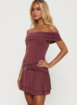 Primadonna Off The Shoulder Mini Dress Mauve