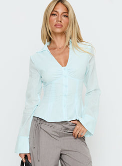 Elowenn Long Sleeve Top Soft Blue