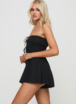 Kassidi Strapless Romper Black