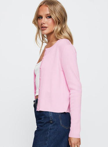 Old Burlington Knit Cardigan Pink