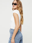 Crop top Cap sleeve  Twist detail at bust Good stretch Lined bust