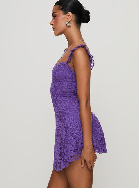 Beacall Mini Dress Purple Beacall Mini Dress Purple