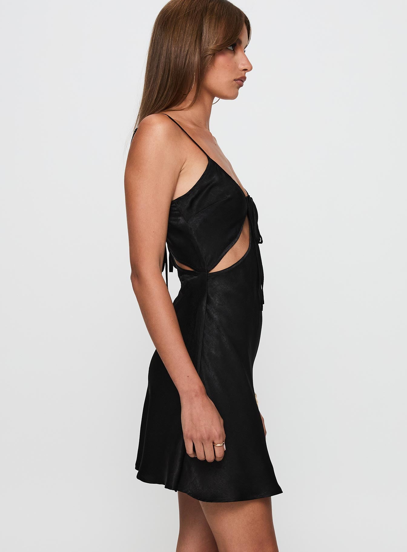 linger bias cut dress Linger Bias Cut Dress Black