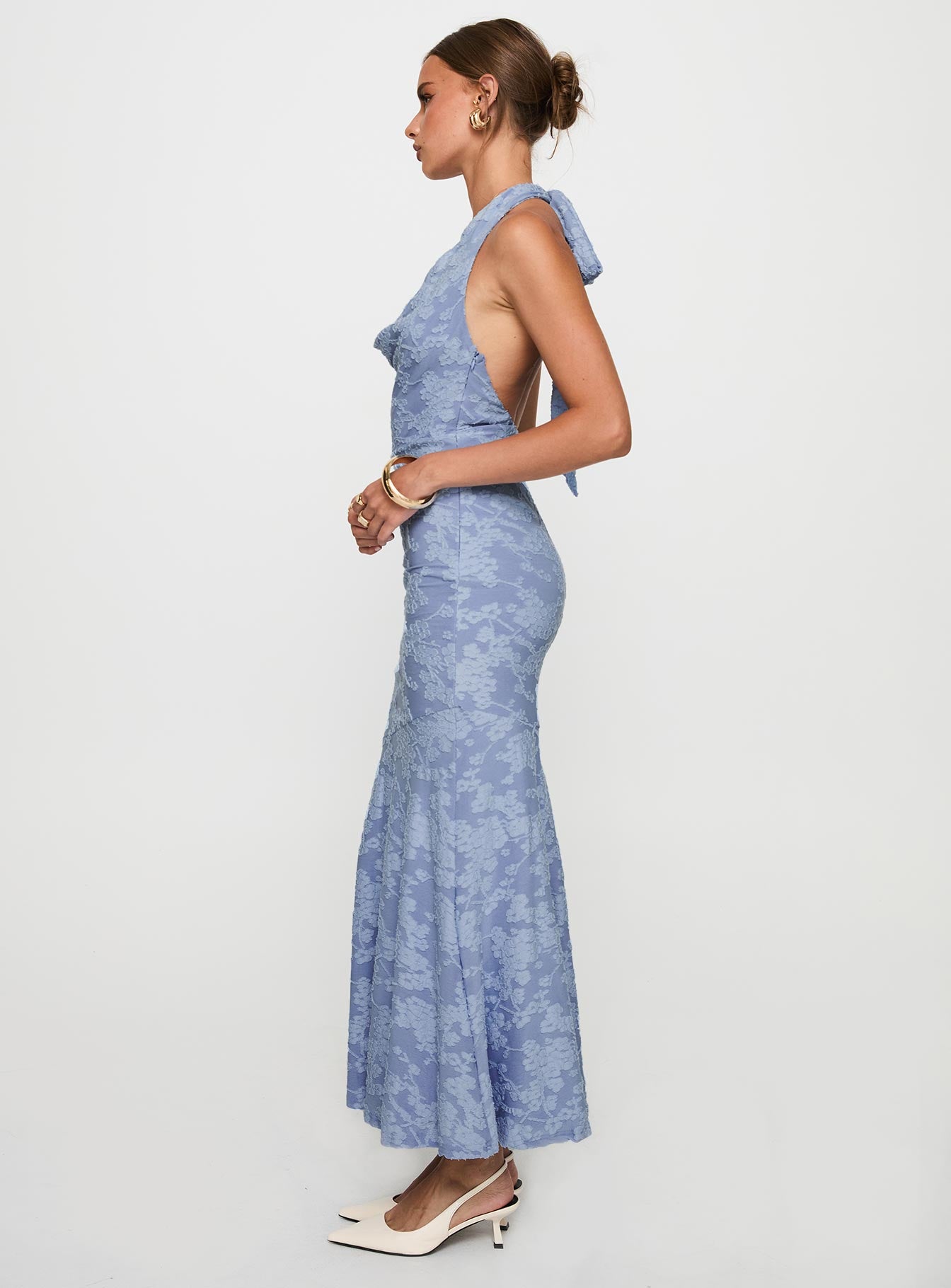 Aymie Halter Maxi Dress Blue | Princess Polly Aymie Halter Maxi Dress Blue | Princess Polly