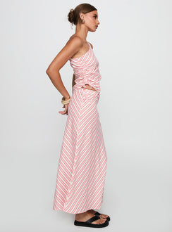 Wanna Dance Asymmetrical Set Pink Stripe