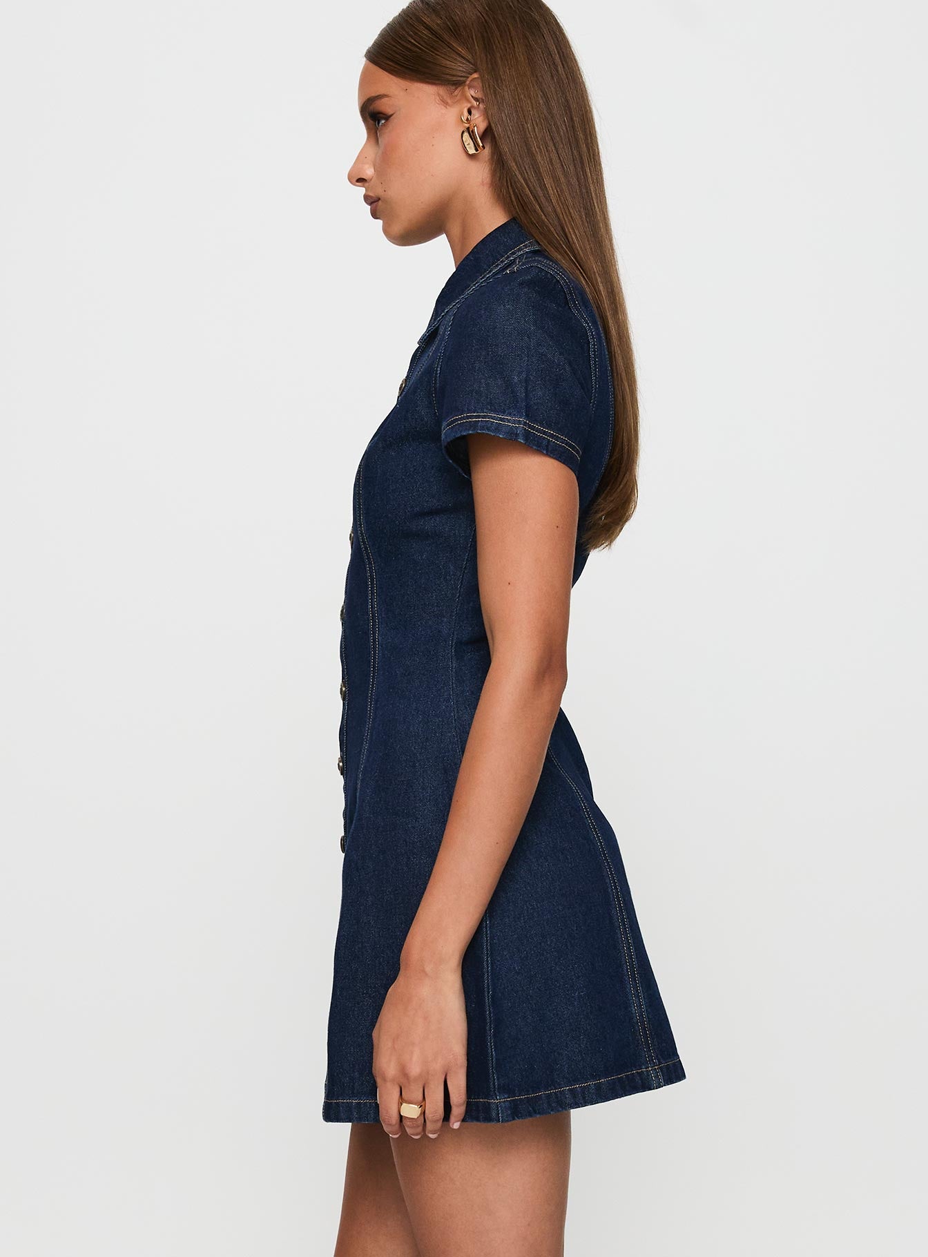 Perception Denim Mini Dress Mid Wash | Princess Polly Perception Denim Mini Dress Mid Wash | Princess Polly