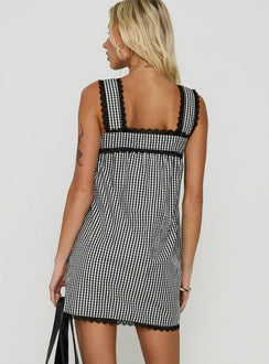 Sandat Mini Dress Gingham Grey