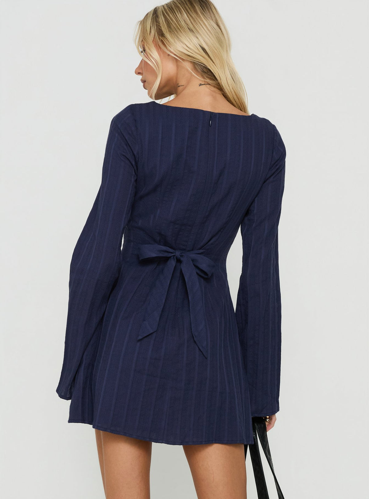 Alfalfa Long Sleeve Mini Dress Navy