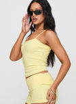 Baseline Rib Top Yellow