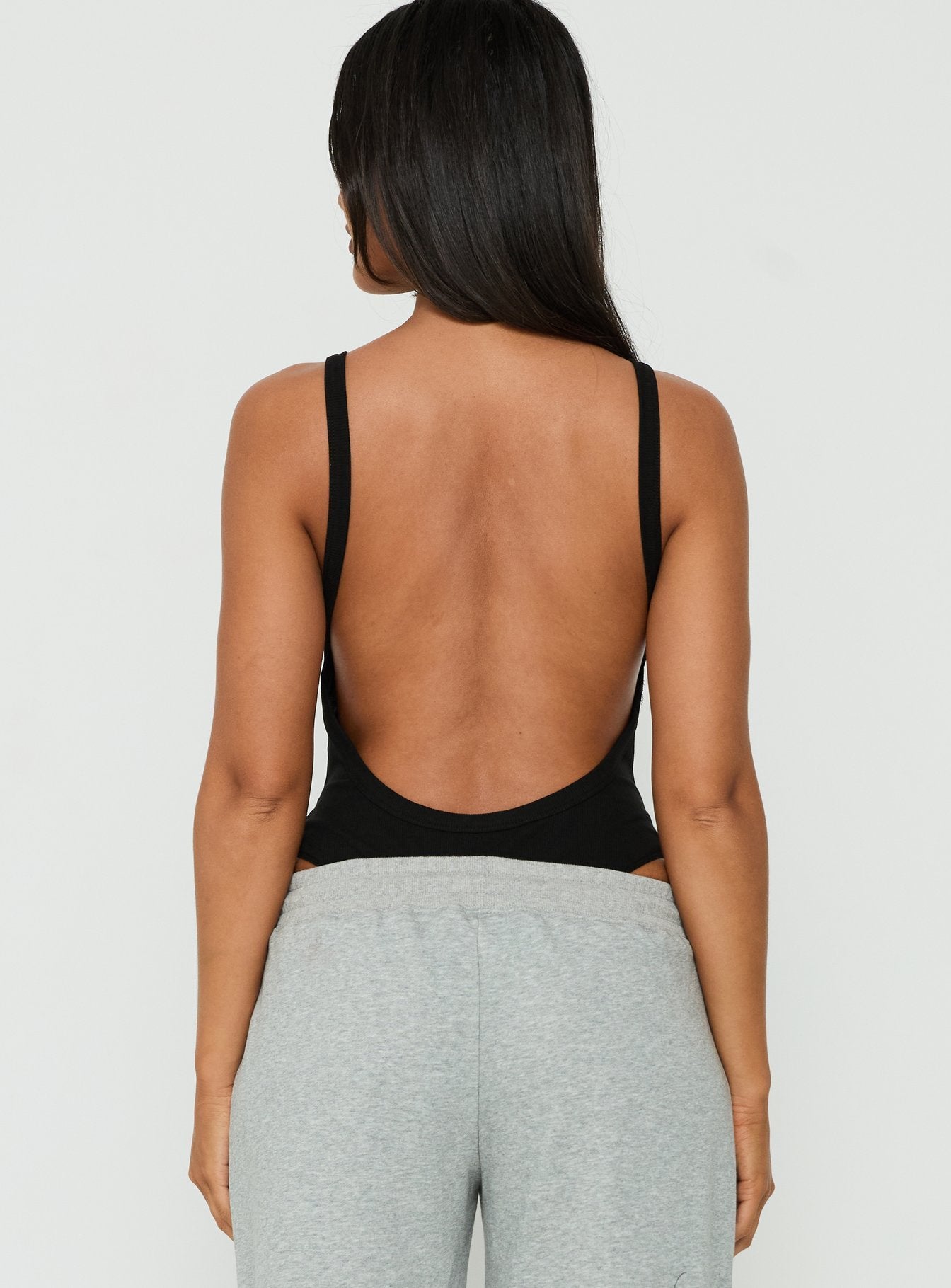 Nerinah Ribbed Bodysuit Black
