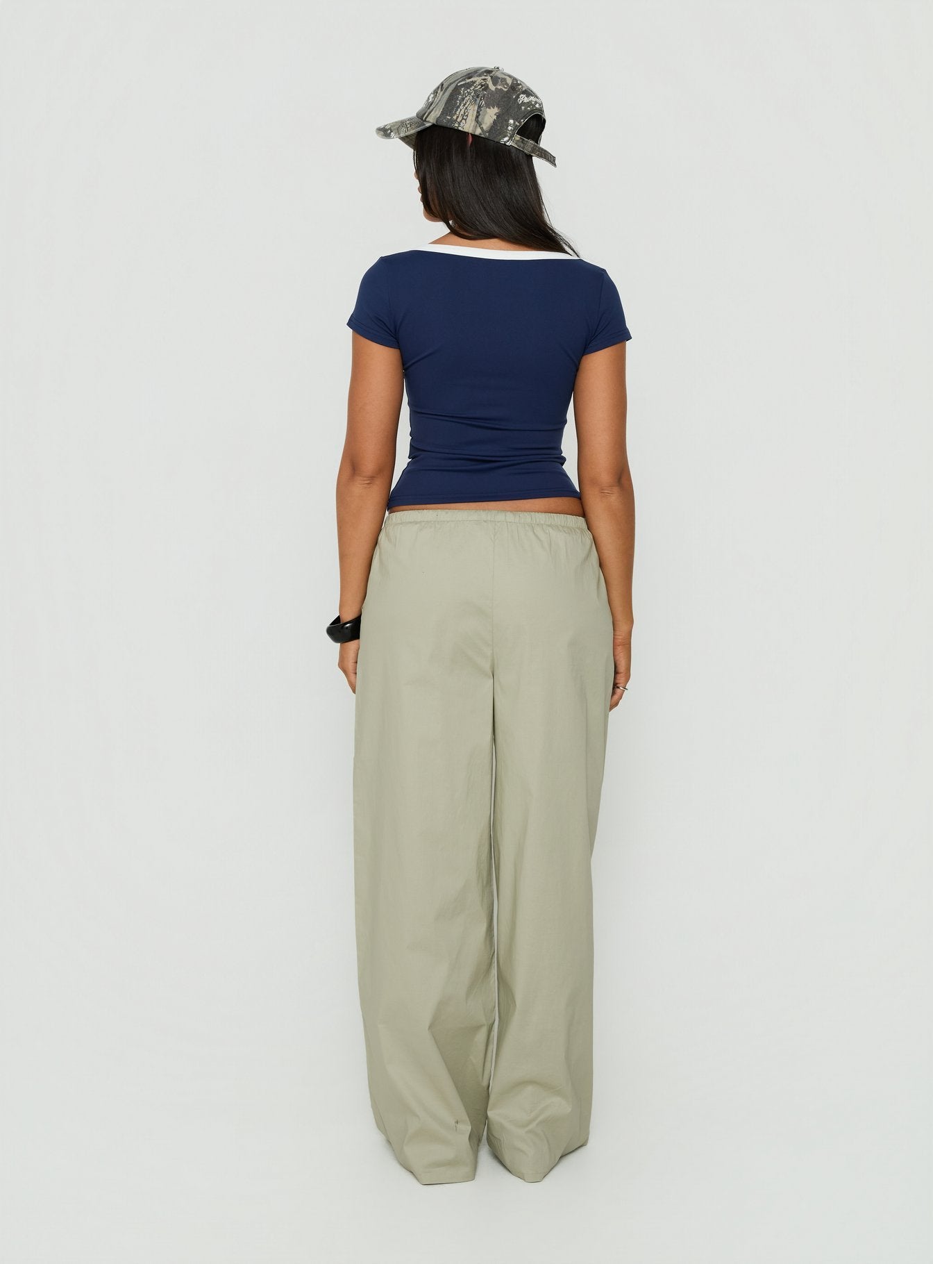 Toren Drawstring Straight Leg Pants Stone