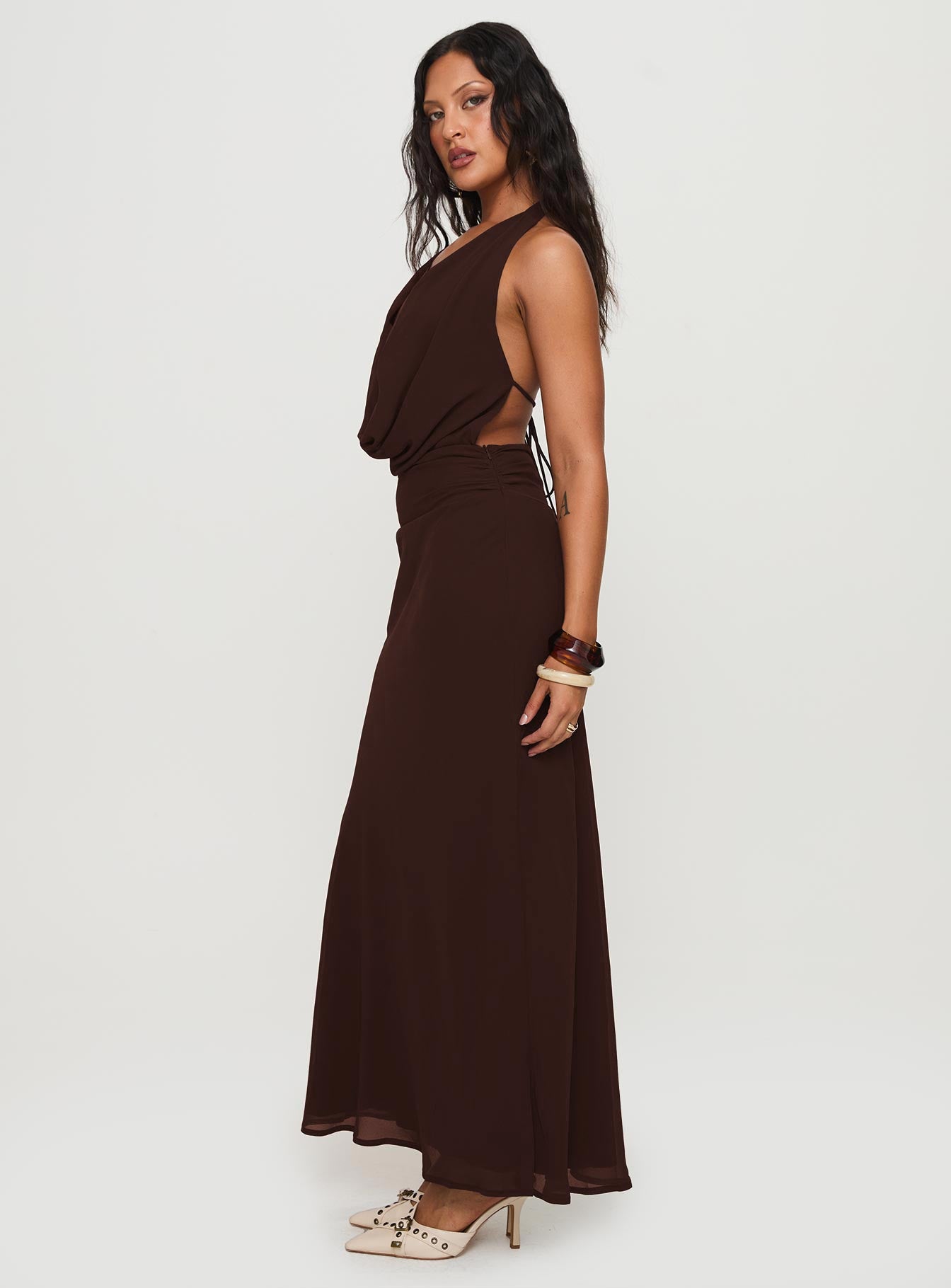 consideration maxi dress chocolate Consideration Maxi Dress Chocolate