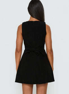 Alfalfa Corduroy Mini Dress Black Petite