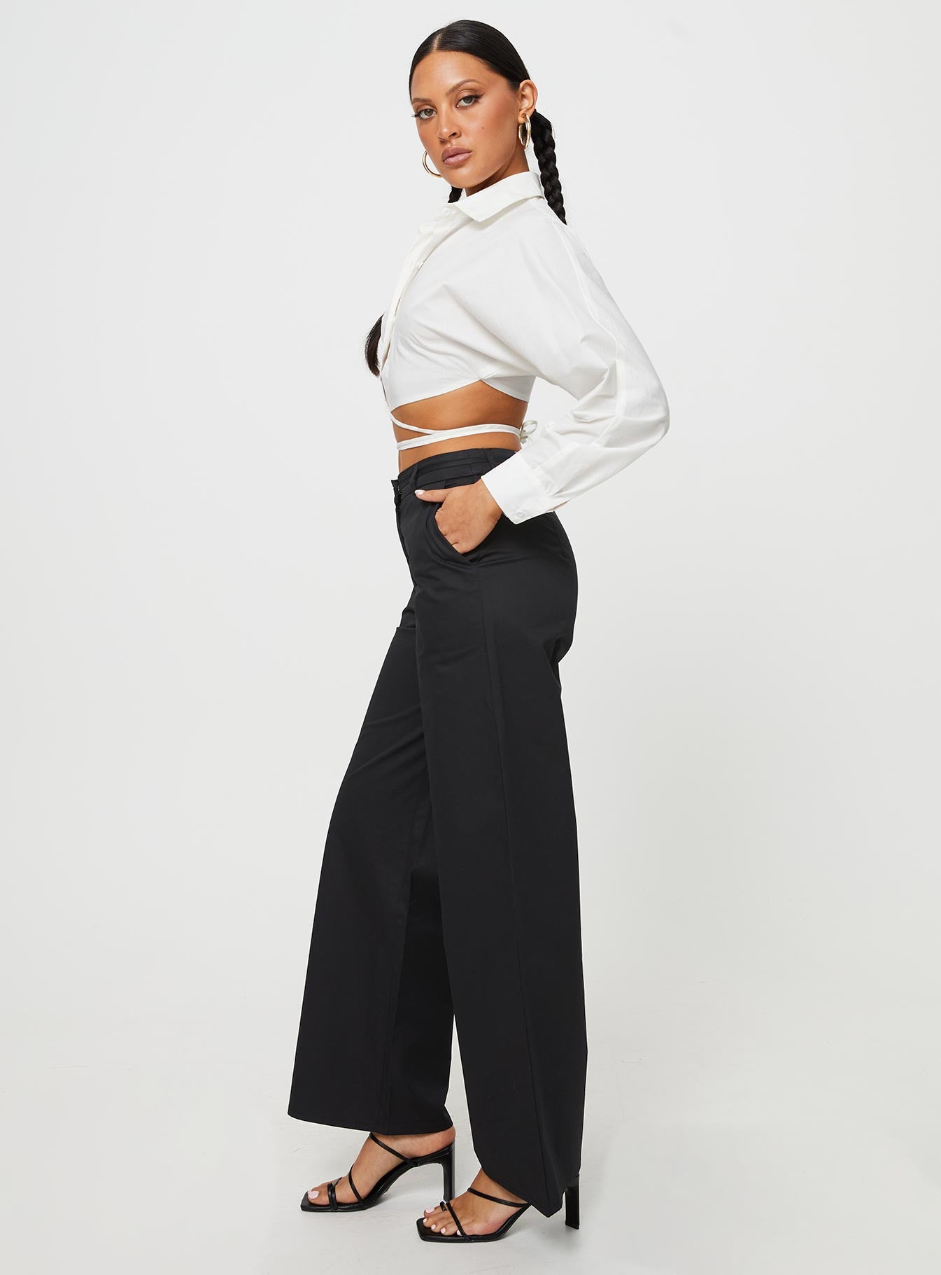 product Princess Polly High Waisted Pants  Saltford Pants Black