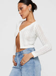 Primie Long Sleeve Top White