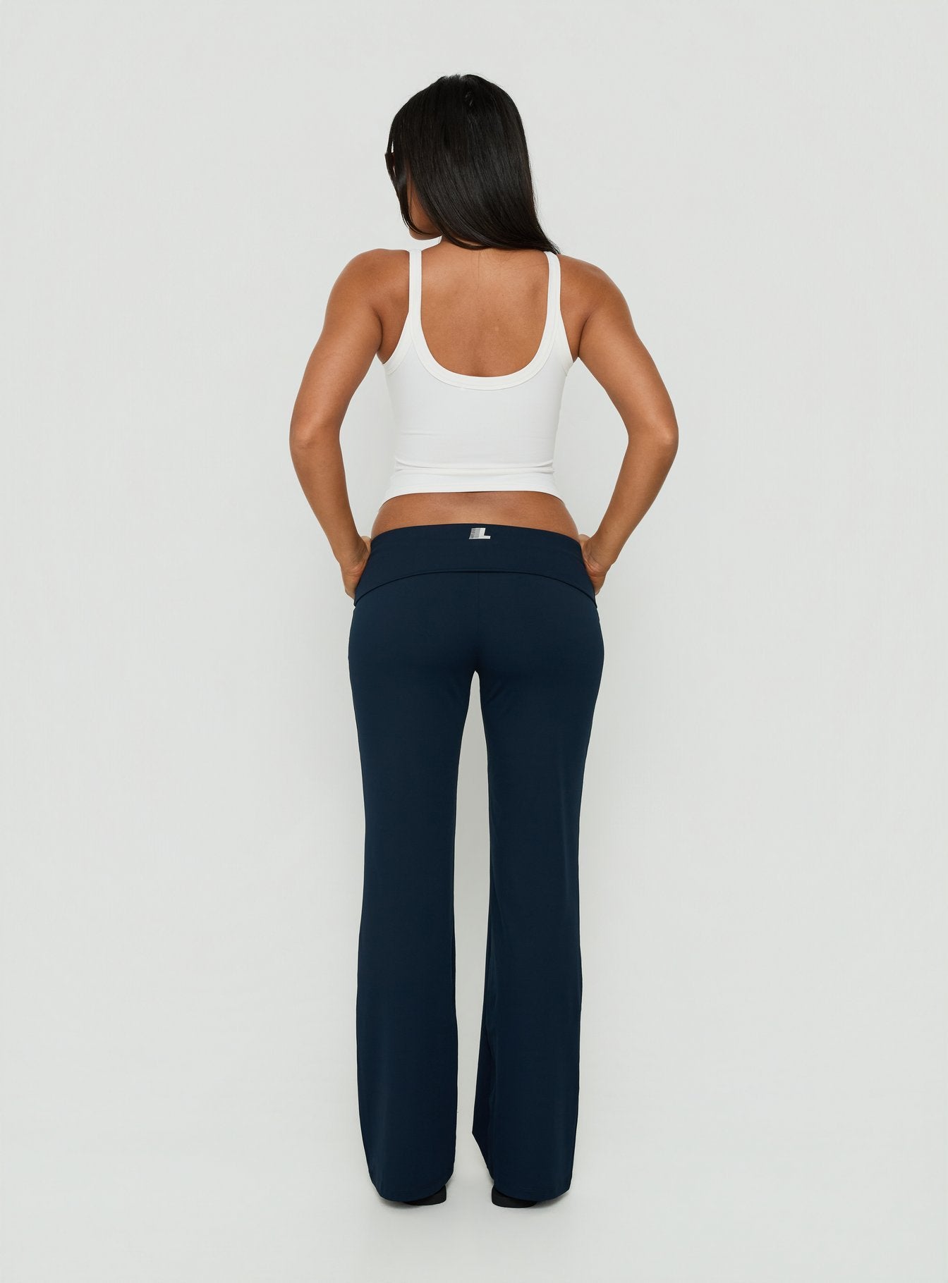 Layover Straight Leg Pants Navy Stripe