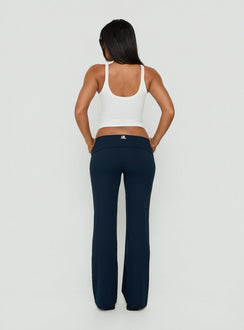 Layover Straight Leg Pants Navy Stripe