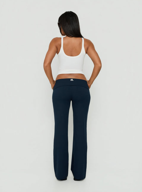 Layover Straight Leg Pants Navy Stripe