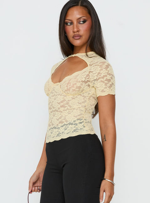 Giallo Lace Top Butter